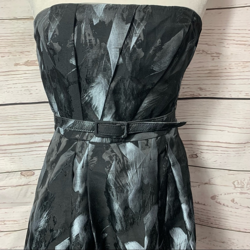 Nwt Whbm Strapless Feather Print Dress - Picture 4 of 9